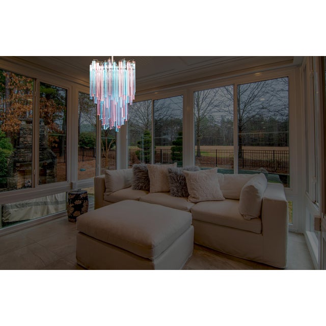 Murano Chandeliers with Multicolored Glasses, 1980, Set of 2 For Sale - Image 13 of 17