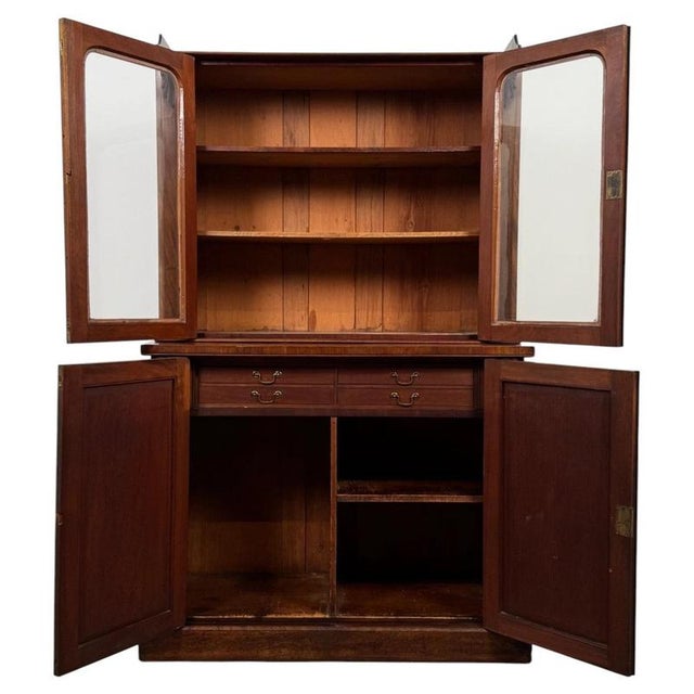 Antique Victorian Mahogany Bookcase, 1880 For Sale - Image 3 of 12