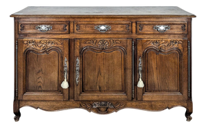 Neo-Rustic Louis XV Style Oak Sideboard