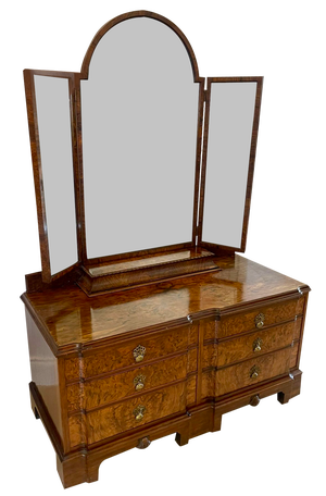 Antique Burr Walnut Dressing Table, 1920