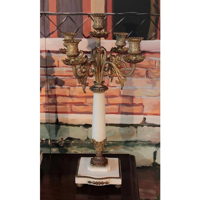 19th Century Marble and Bronze Fireplace Trim, Set of 3 For Sale - Image 5 of 11