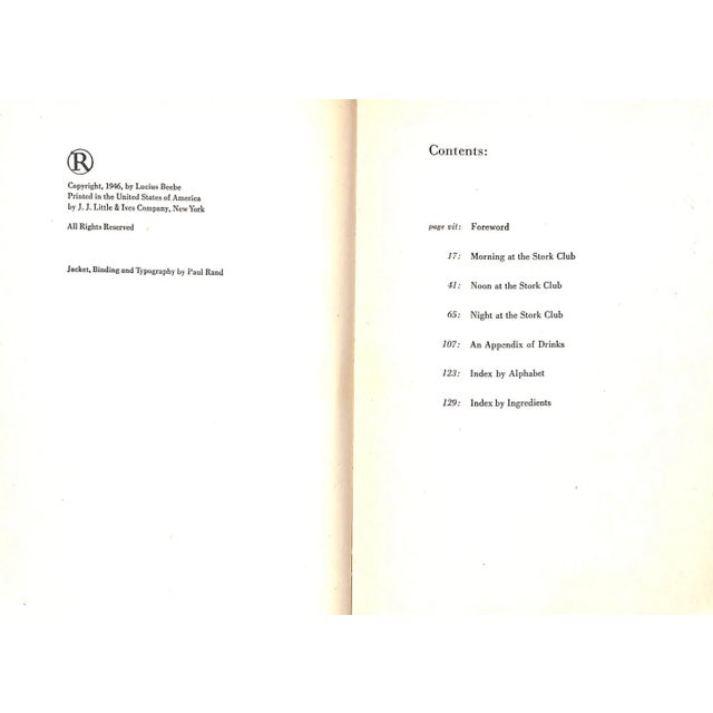 "The Stork Club Bar Book" 1946 Beebe, Lucius For Sale - Image 4 of 12