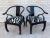 Hollywood Regency James Mont Style Horseshoe Frame Chairs Newly Reupholstered in Cowhide- Pair For Sale - Image 9 of 9
