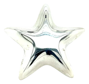 1990s Tiffany & Co Estate Puffed Star Brooch Sterling Silver