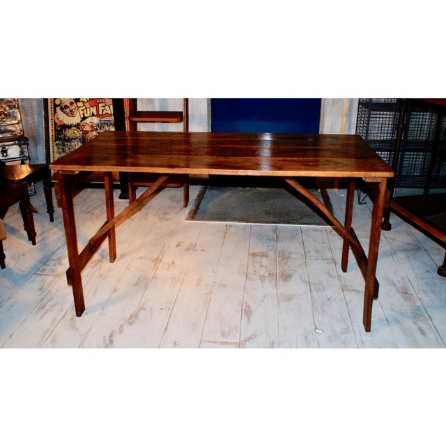 Vintage Oak Worktable For Sale - Image 12 of 12