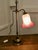 French Brass Desk Lamp with Opaline Glass Shade, 1950s For Sale - Image 3 of 7