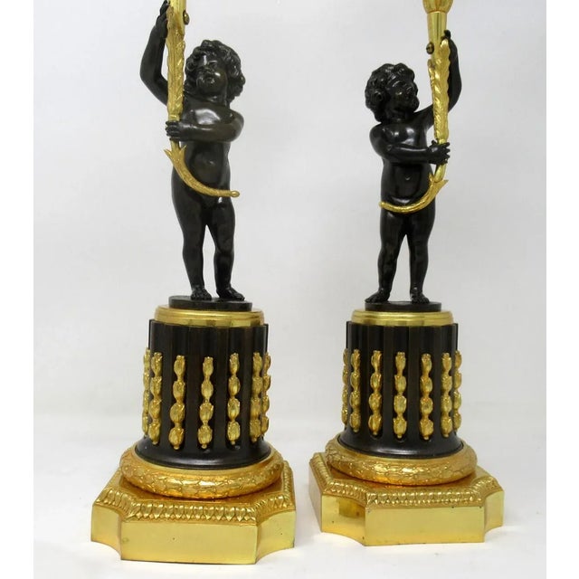 Pair French Regency Empire Ormolu Bronze Candelabra Pierre-Philippe Thomire For Sale - Image 4 of 11