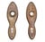 Vintage dummy door knob set made with round wooden knobs and brass finished back plates. One plate is made of steel, and...