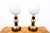 Table lamps from the 1950s, Poland. Dimensions: height 58 cm / diameter 25 cm European Plug (up to 250V).The wiring of...