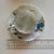 Early 1900s Teacup & Saucer With Blue Florals, French Luneville Style Porcelain / Art Nouveau Style / Turn of the Century For Sale - Image 9 of 12