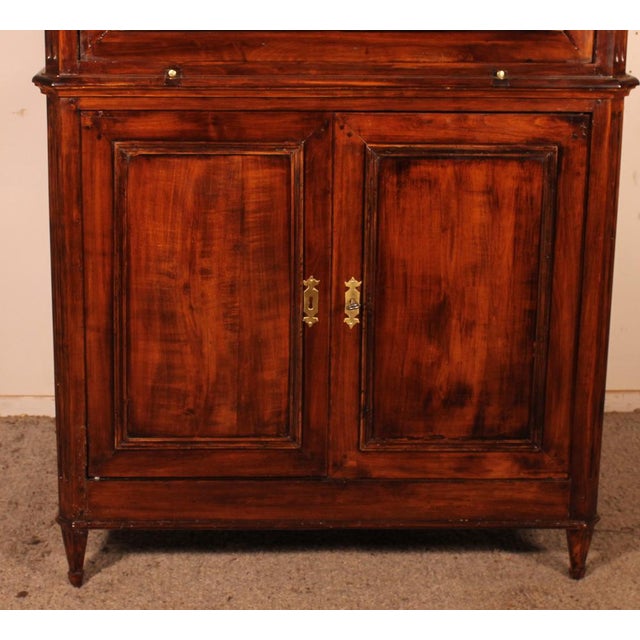 19th Century Cherrywood Secretary in the style of Louis XVI For Sale - Image 3 of 12