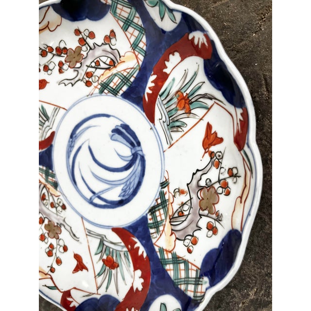 Ceramic Antique Imari Plate For Sale - Image 7 of 10