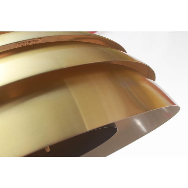 Metal Golden Pendant Lamp by Hans-Agne Jakobsson for Markaryd, 1965 For Sale - Image 7 of 11