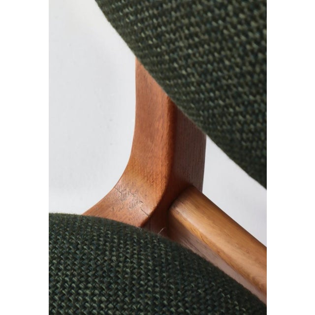 Set of Vilhelm Lauritzen Musician Chair in Oak, Brass & Fabric, Copenhagen, 1942 For Sale - Image 17 of 18