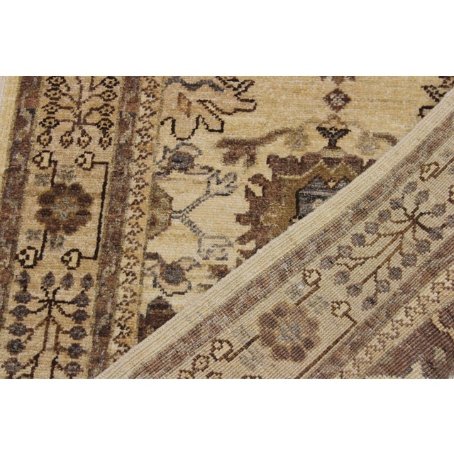 Beige Boho Chic Ziegler Beige/Brown Wool Runner Rug- 2'6'' X 10'1'' For Sale - Image 8 of 10