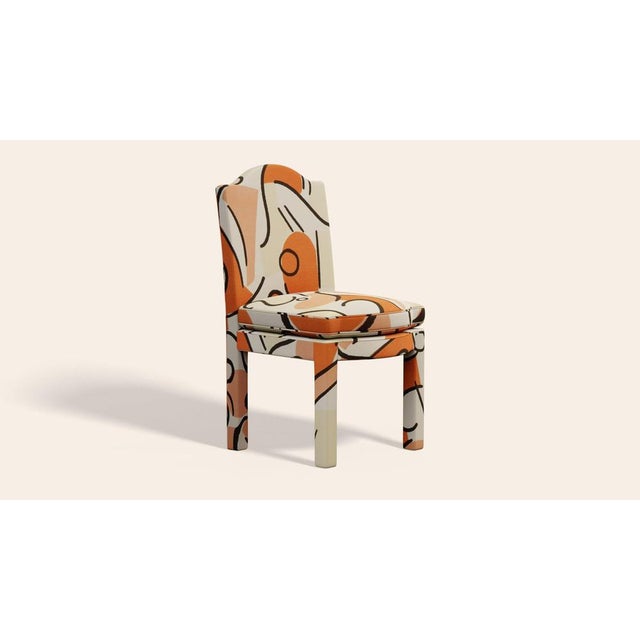 Contemporary Tangerine Leo Dining Chairs by Ceraudo, Set of 2 For Sale - Image 3 of 8