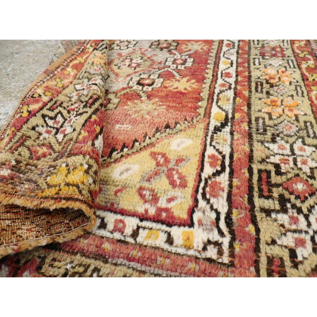 Mid 20th Century Galerie Shabab Collection Mid-20th Century Turkish Anatolian Throw Rug For Sale - Image 5 of 5