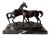 Bronze Horse Sculpture on Black Marble Base by A.J. Rock For Sale
