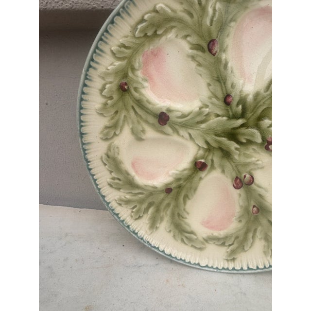 French French Majolica Oyster Plate Choisy-Le-Roi, Circa 1880 For Sale - Image 3 of 9