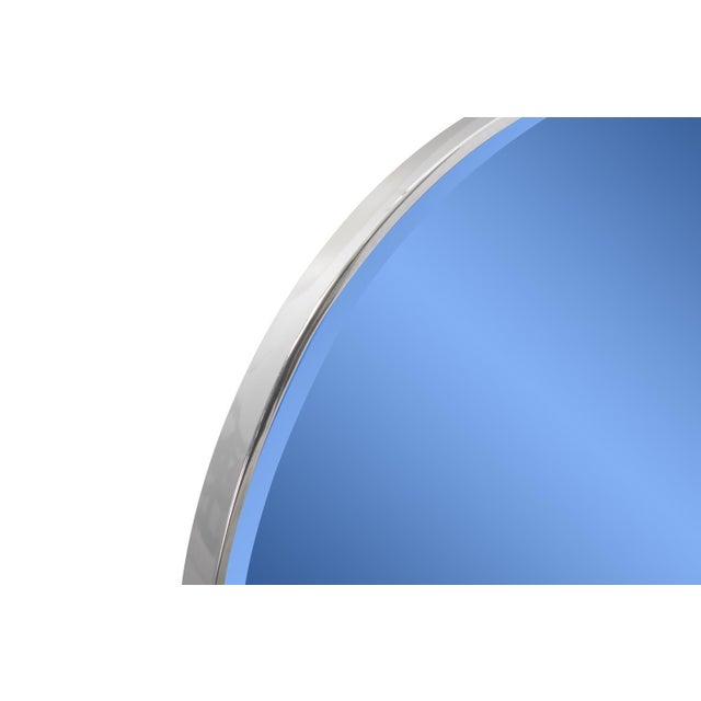 Modern Broidy Round Mirror- Sapphire Blue For Sale - Image 3 of 9