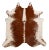 Rug & Kilim’s Contemporary Cowhide Rug in White and Beige-Brown For Sale