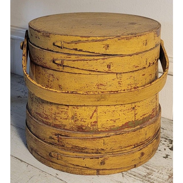 This amazing mustard over red original paint is in fantastic undisturbed painted surface. Amazing patina and condition....