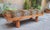 Bench with Conical Legs and Animalier Fabric from Artigianato Italiano, 2000s For Sale - Image 6 of 8