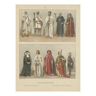 After Max Tilke, Medieval Orders of Knights, 1880, Print For Sale