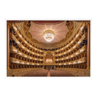 National Theatre of Sao Carlos, Lisbon by Richard Silver in White Framed Paper, XL Art Print For Sale
