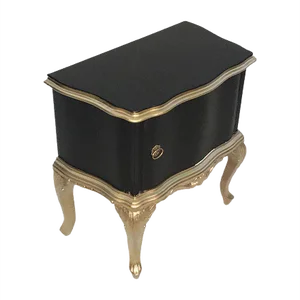 Baroque Style Italian Walnut Veneer Nightstand, 1920s