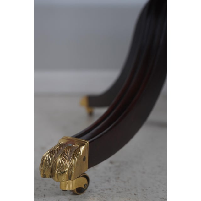 Brown Stickley Colonial Williamsburg Mahogany Banded Inlaid Dining Table For Sale - Image 8 of 18