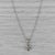 2010s 0.20ctw Diamond Flower Cluster Pendant Necklace 14k White Gold 16" Bead Chain For Sale - Image 5 of 6