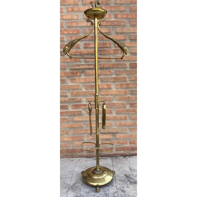 Bronze and Brass Valet Stand Dressboy, 1940s For Sale - Image 16 of 18