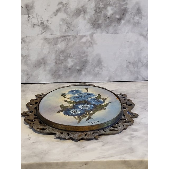 Mid-Century Modern 1960s Original Oil Painting For Sale - Image 3 of 11