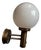 Modernist Wall Sconce in Opaline Glass and Chromed Metal, 1970s For Sale