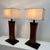 Large Architectural Wood and Metal Table Lamps, 1960s, Set of 2 For Sale - Image 4 of 9