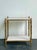 Mid-Century Modern Vintage Brass Faux Bois Two-Tier Table For Sale - Image 3 of 12