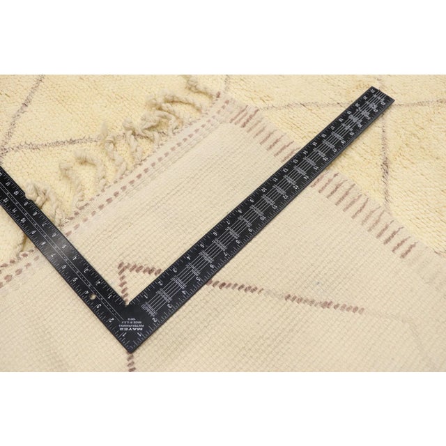 2010s 2010s Large Neutral Berber Moroccan Rug, 11'05 X 14'06 For Sale - Image 5 of 9