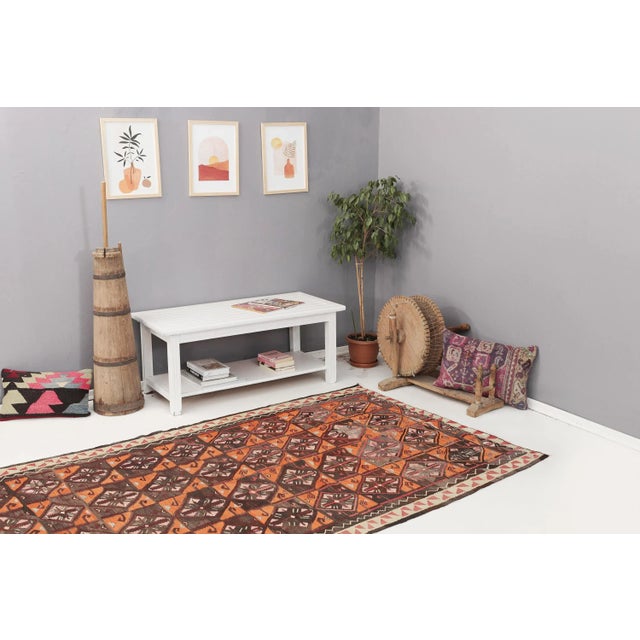 Handwoven Vintage Turkish Kilim Rug For Sale In Los Angeles - Image 6 of 7