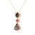 Contemporary Natural Tahitian Pearl and Ruby 14ct Yellow Gold Pendant - Fei Liu For Sale - Image 3 of 8