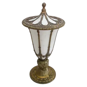 Early 20th Century Brass & Glass Table Lamp