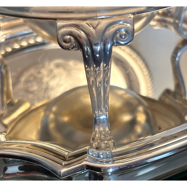 Vintage Alpha Plate Viners of Sheffield England 6.5” Roller Breakfast/Muffin Warmer W/Pierced Insert For Sale In Baltimore - Image 6 of 6