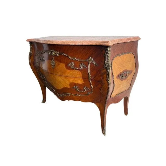 Early 20th Century Pair of Spanish Bombe Chests With Portuguese Marble Tops For Sale - Image 5 of 15