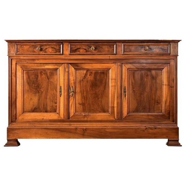 French French 19th Century Solid Walnut Louis Philippe Enfilade For Sale - Image 3 of 11