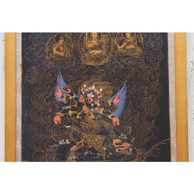 Framed Tibetan Buddhist Thang Ka For Sale In Los Angeles - Image 6 of 9