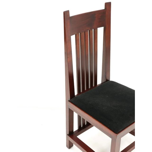 Maroon Art Deco Modernist Mahogany High Back Chair by Hendrik Wouda for Pander, 1924 For Sale - Image 8 of 11