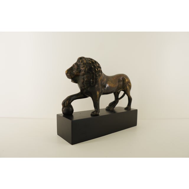 Traditional Antique Louis Barye Lion Sculpture For Sale - Image 3 of 18