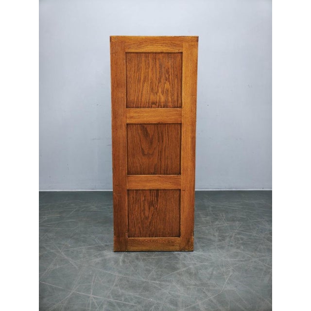 Czech Oak Glass Bookcase from a Baťa Factory, 1930s For Sale - Image 16 of 18