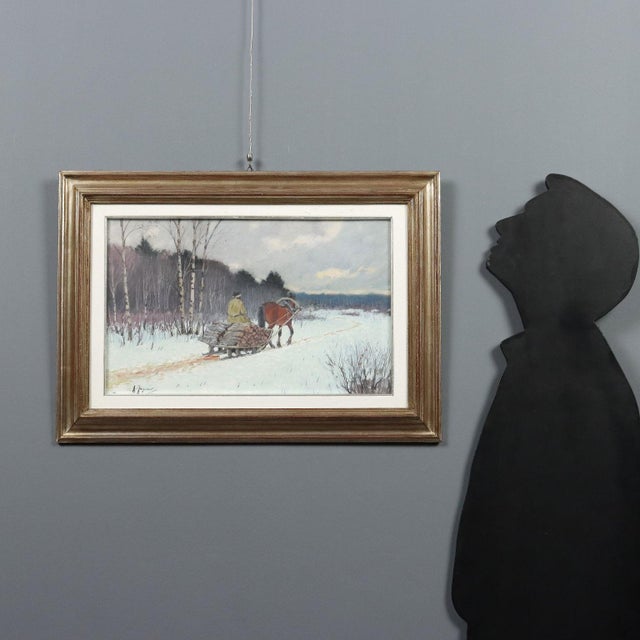 Tempera on cardboard. Signed lower left. Russian artist Egorov has made a name for himself with his views of the Russian...