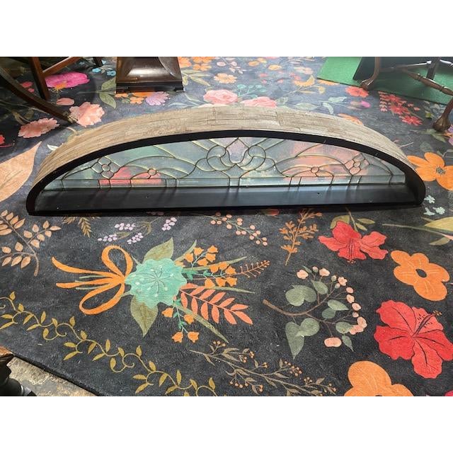 Late 19th Century Antique Leaded Glass Door Topper From Historic Hudson Valley New York Home For Sale - Image 5 of 8